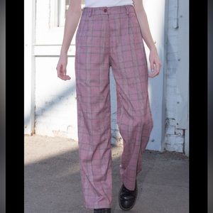 Brandy Melville John Galt Plaid Tilden Pants Sz O/S Small